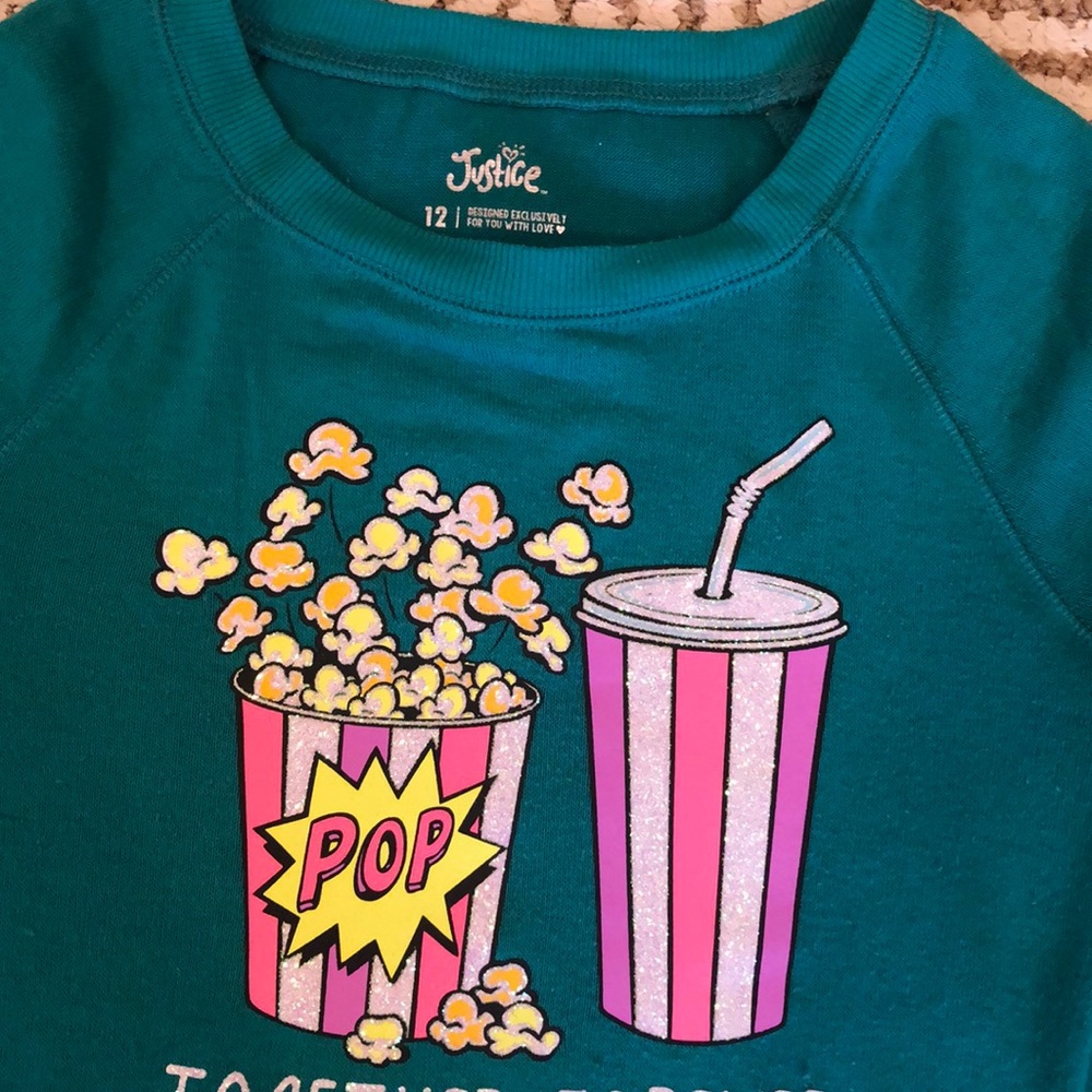 3/$25 Justice girls sz 12 long sleeve sweater